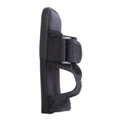 Bolsa para brazo de muñeca negra de 7 pulgadas para celular contra agua, motocicleta, bicicleta o ejercicio