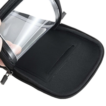 Bolsa para brazo de muñeca negra de 7 pulgadas para celular contra agua, motocicleta, bicicleta o ejercicio