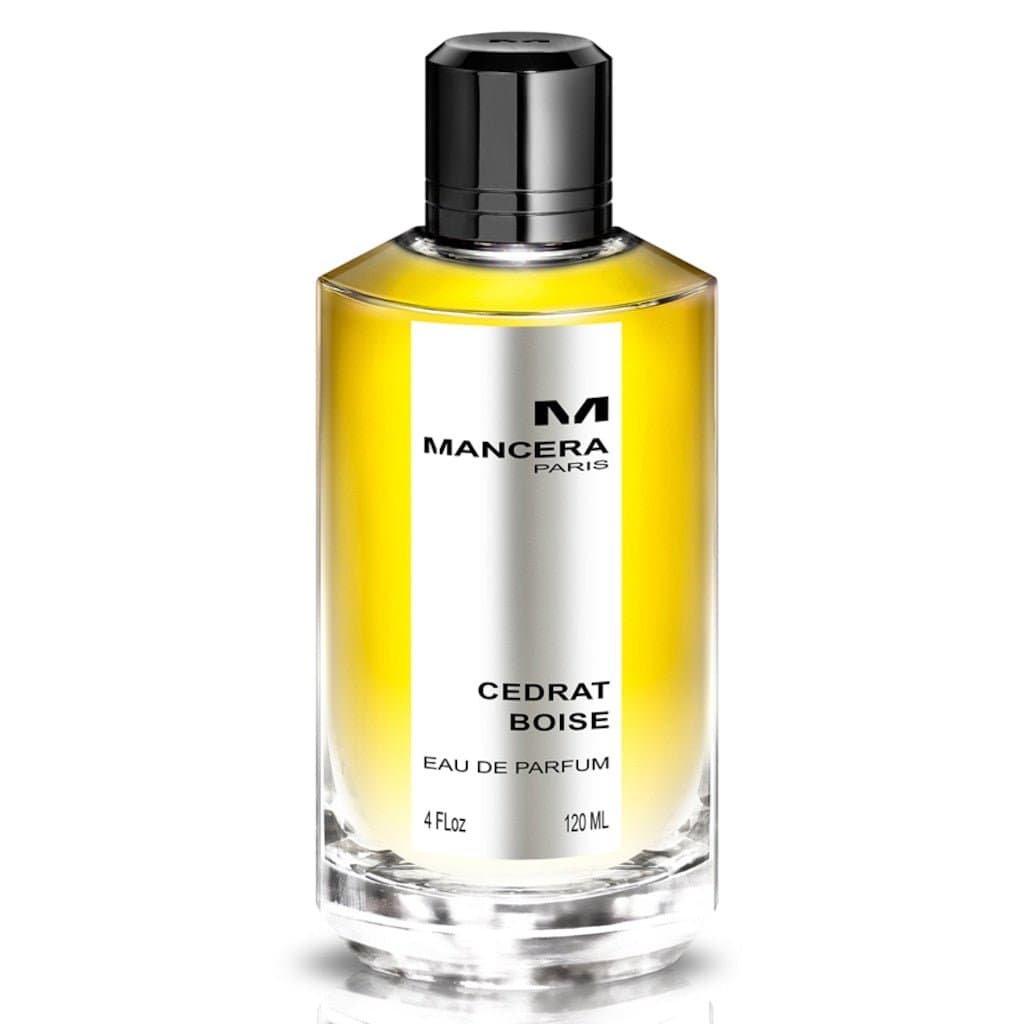 Mancera Cedrat Boise Edp 120ml perfume bottle on white background.