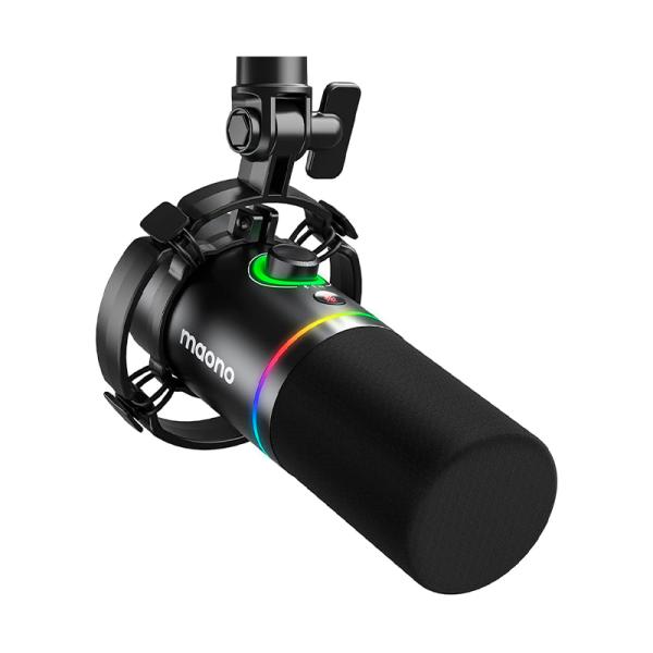 Micrófono Gaming RGB Maono PD200X USB / Usb-c / Xlr Dinámico Dual Negro