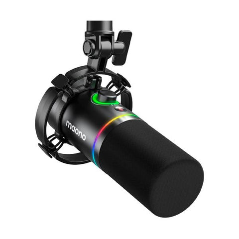 Micrófono Gaming RGB Maono PD200X USB / Usb-c / Xlr Dinámico Dual Negro