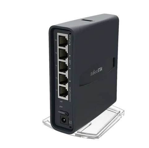 router dual band 802.11ac 5 puertos, dispositivo MikroTik para conexión a internet fiable y rápida.