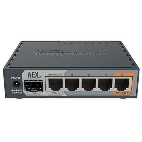 (hEX S) Router Dual Core, 5 puertos Gigabit, 1 Puerto SFP, PoE in, PoE Out Undefined Costa Rica
