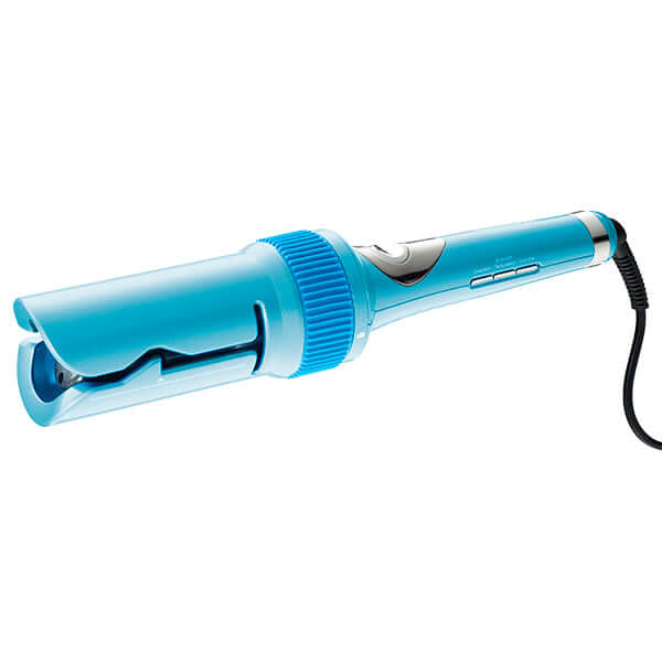 rizador automático MiracurlPRO en color azul, herramienta esencial para crear rizos fabulosos.