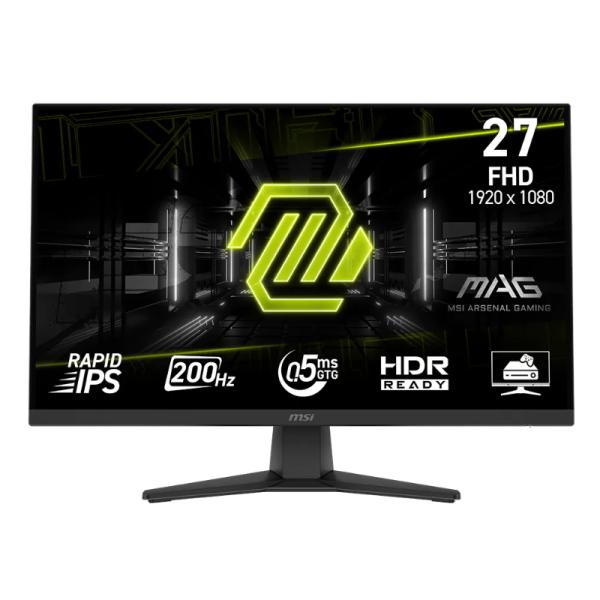 MONITOR MSI MAG 272F 27" PLANA 1920 X 1080 FHD 200HZ RAPID IPS ADAPTIVE-SYNC HMDI / DISPLAYPORT 9S6-3CE51T-002 Monitores Costa Rica