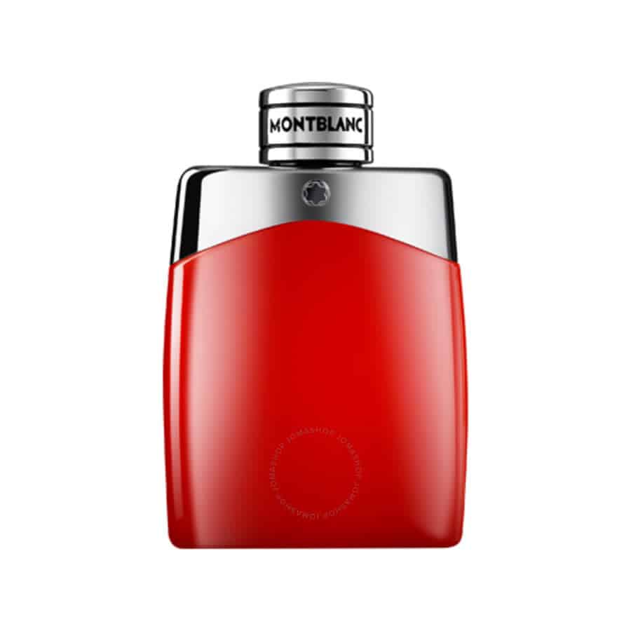 MONT BLACK LEGEND RED EDP 100ML H - frasco rojo y plateado de perfume masculino, presentación 100ml