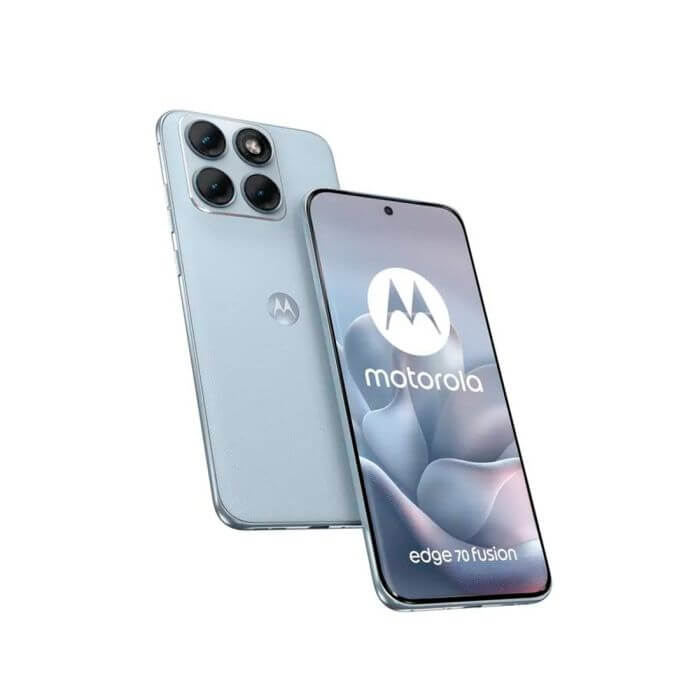 CELULAR MOTOROLA EDGE 70 FUSION CELESTE (12GB_256GB) con pantalla pOLED de 6.78 pulgadas y procesador Snapdragon 7s Gen 3.