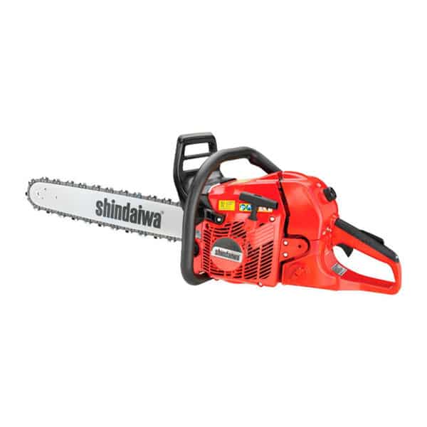 Motosierra Shindaiwa 591 motosierra profesional roja 59,8 cc con barra y cadena, engrase automático y pre-limpiador G-Force