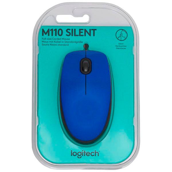 Mouse Logitech M110 Silent Azul USB 1000 DPI 910-005491