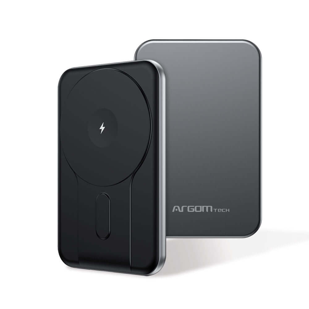 Banco de energía magnético 5000 mAh de aluminio, cargador portátil delgado y ligero