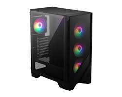 Caja ATX gaming MSI MAG FORGE 120A con luces RGB y diseño moderno, 100% original, entrega en 24 a 48 horas.