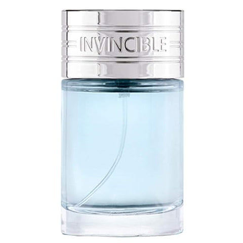 New Brand Prestige Invincible Edt 100ml bottle with silver cap and blue liquid