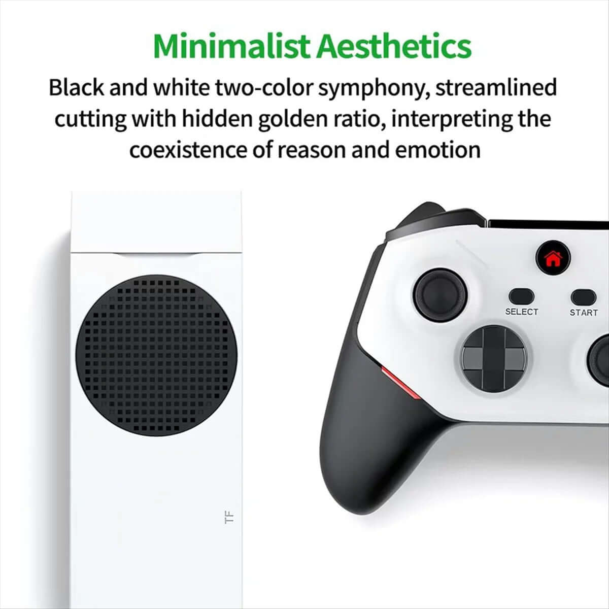 Nueva Game Stick M88 consola retro de juegos portátil compatible con 4K 3D TV juegos controlador inalámbrico Gamepad USB juego de PC para PS2/Psp/Ps1/Dc/Nds/Psx - consola blanca y gamepad