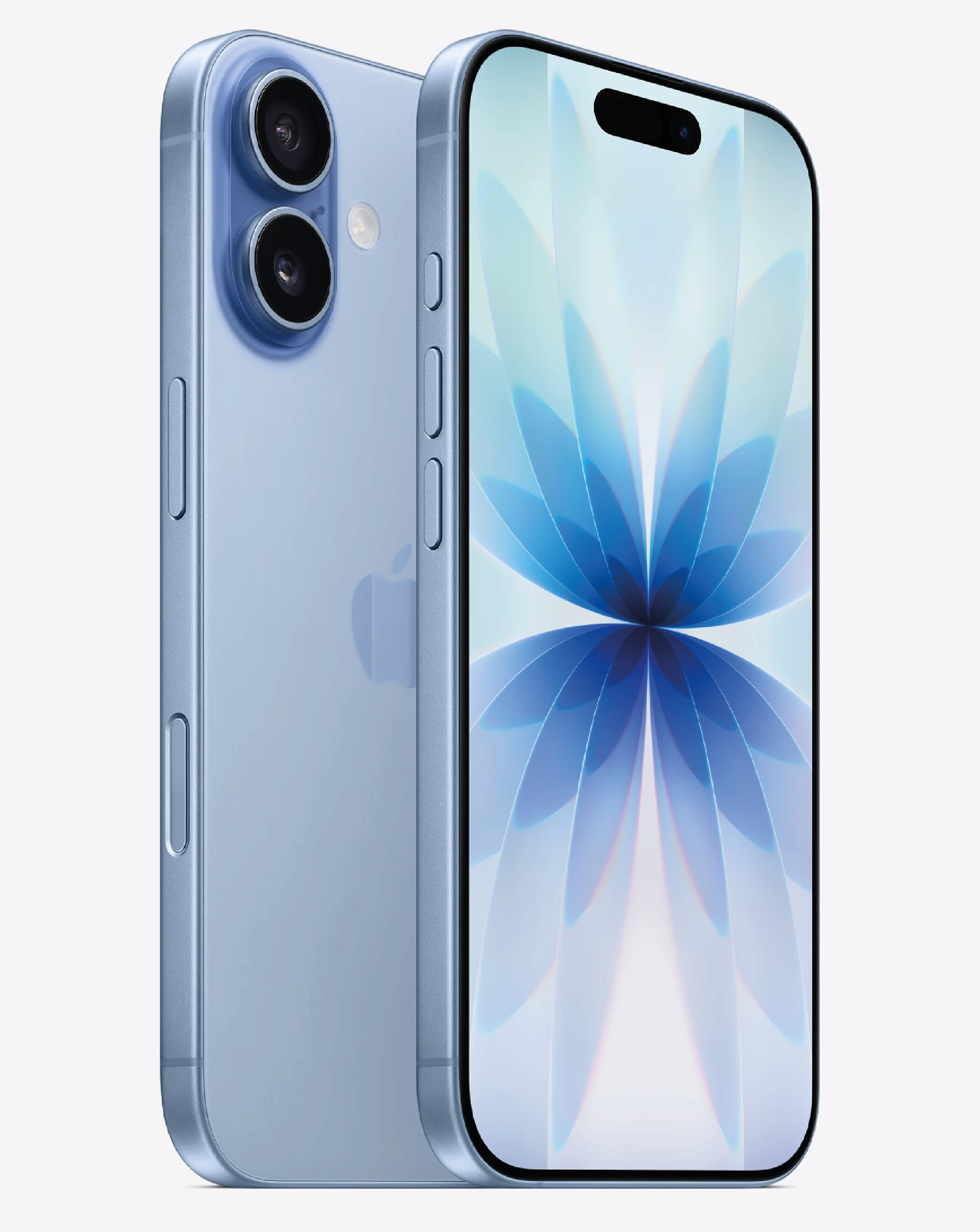 Nuevo iPhone 17 Apple por encargo - Vista frontal y posterior en Mist Blue, pantalla Super Retina XDR 6,3" y cámara Dual Fusion 48MP, Tienda Vicortech