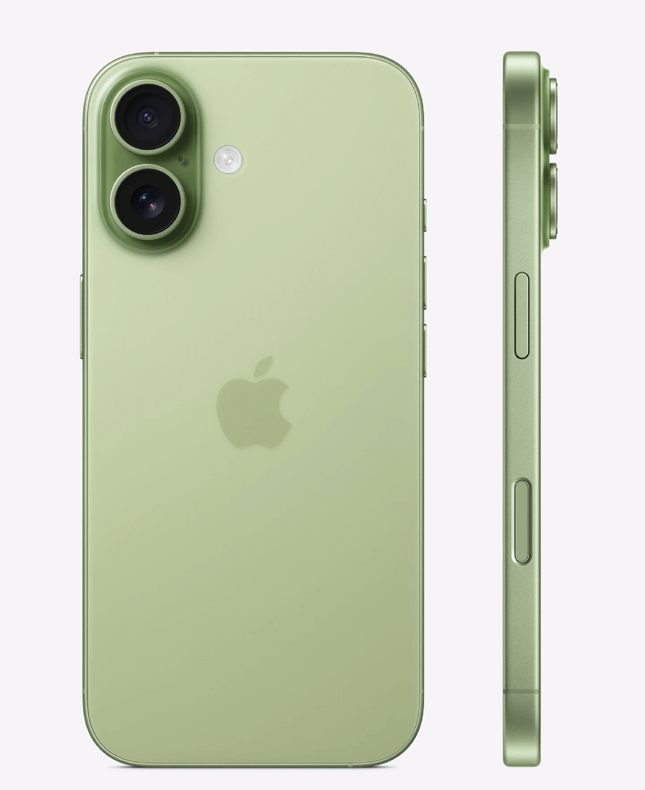 Nuevo iPhone 17 Apple por encargo - Vista trasera y lateral Sage verde, cámara Dual Fusion 48MP, diseño aluminio, 256/512GB - Tienda Vicortech