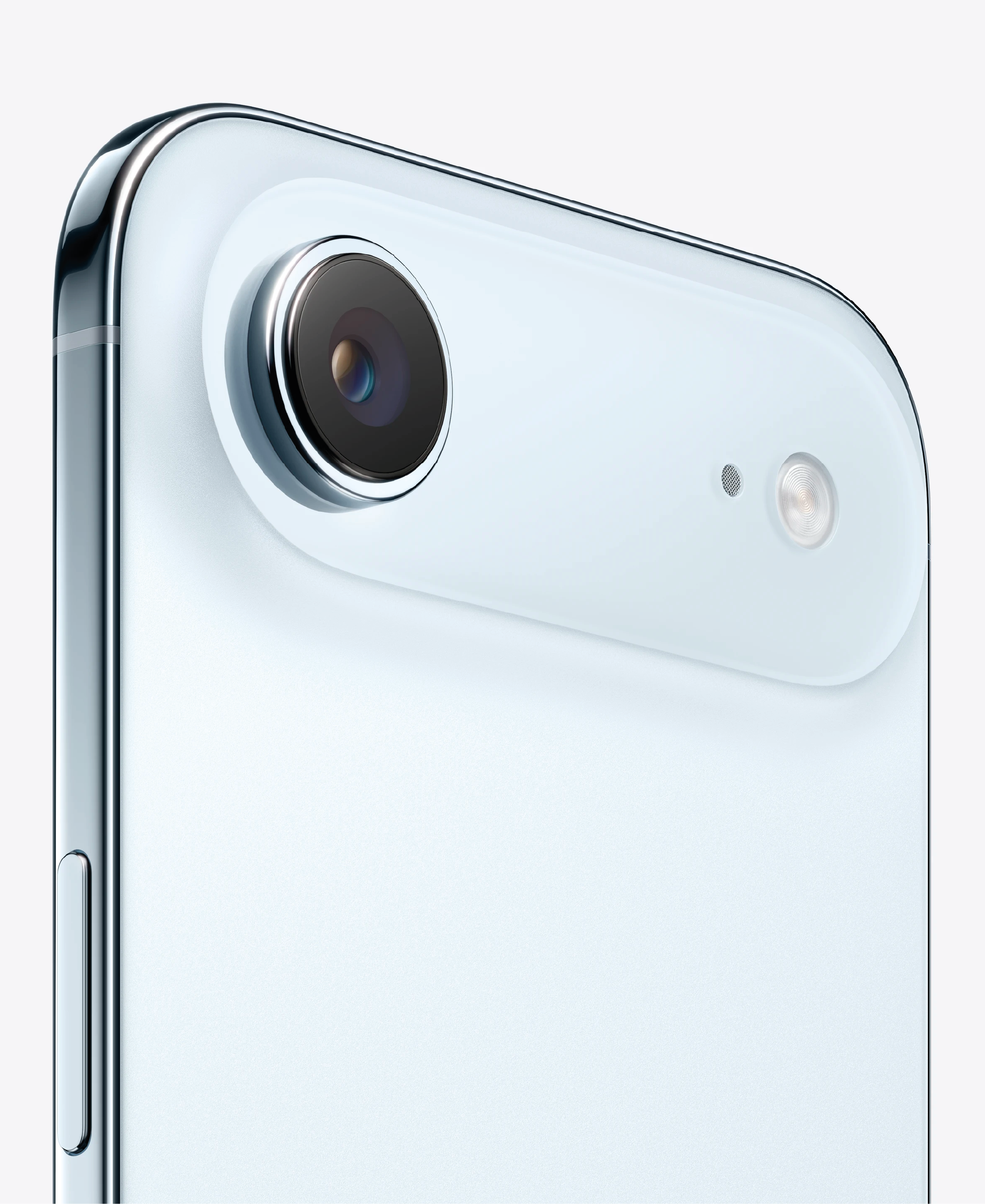 Nuevo iPhone Air Apple por encargo - detalle cámara 48MP Fusion Main, acabado Cloud White y marco titanio pulido