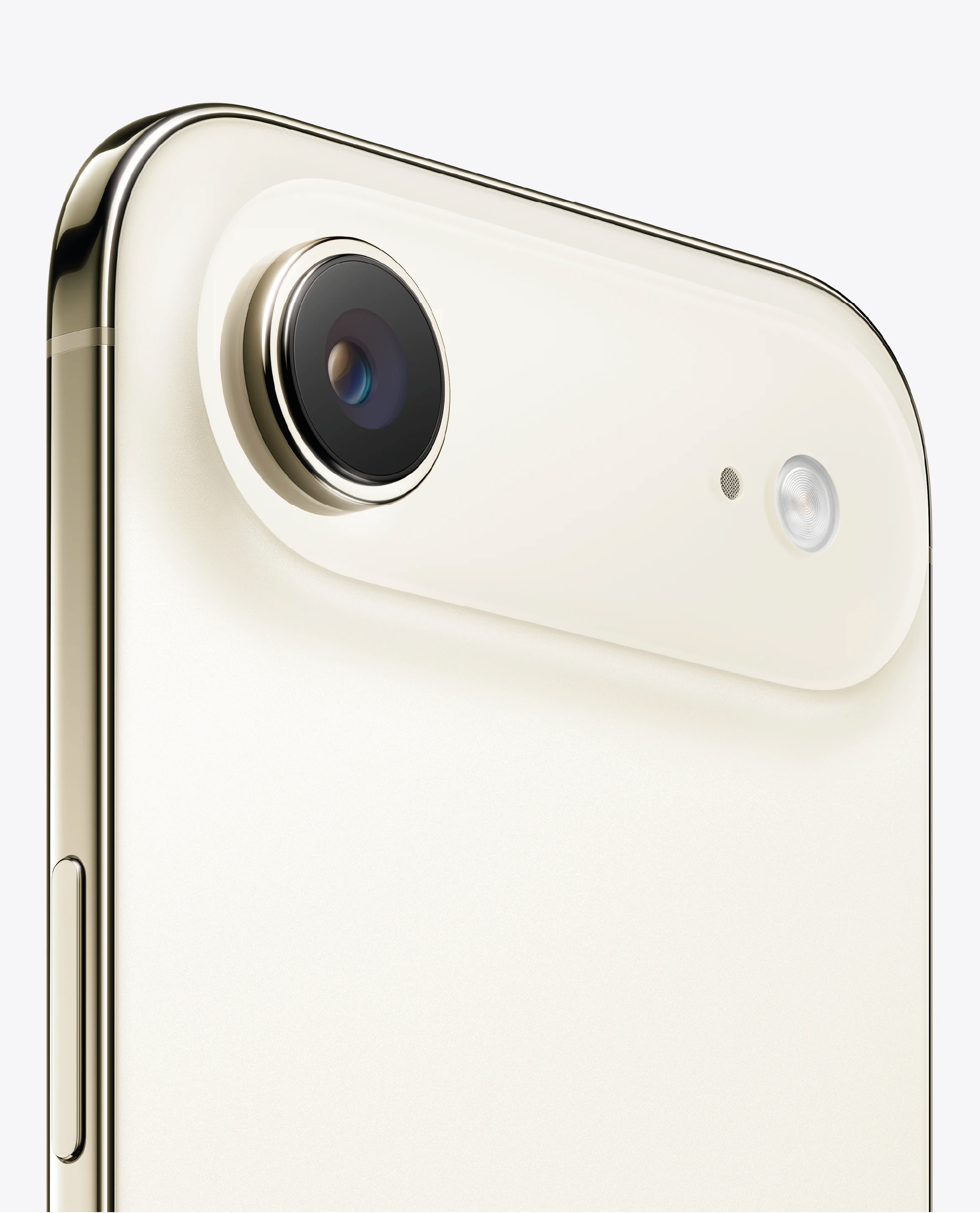 Nuevo iPhone Air Apple por encargo - vista trasera detalle cámara 48MP acabado Light Gold Ti