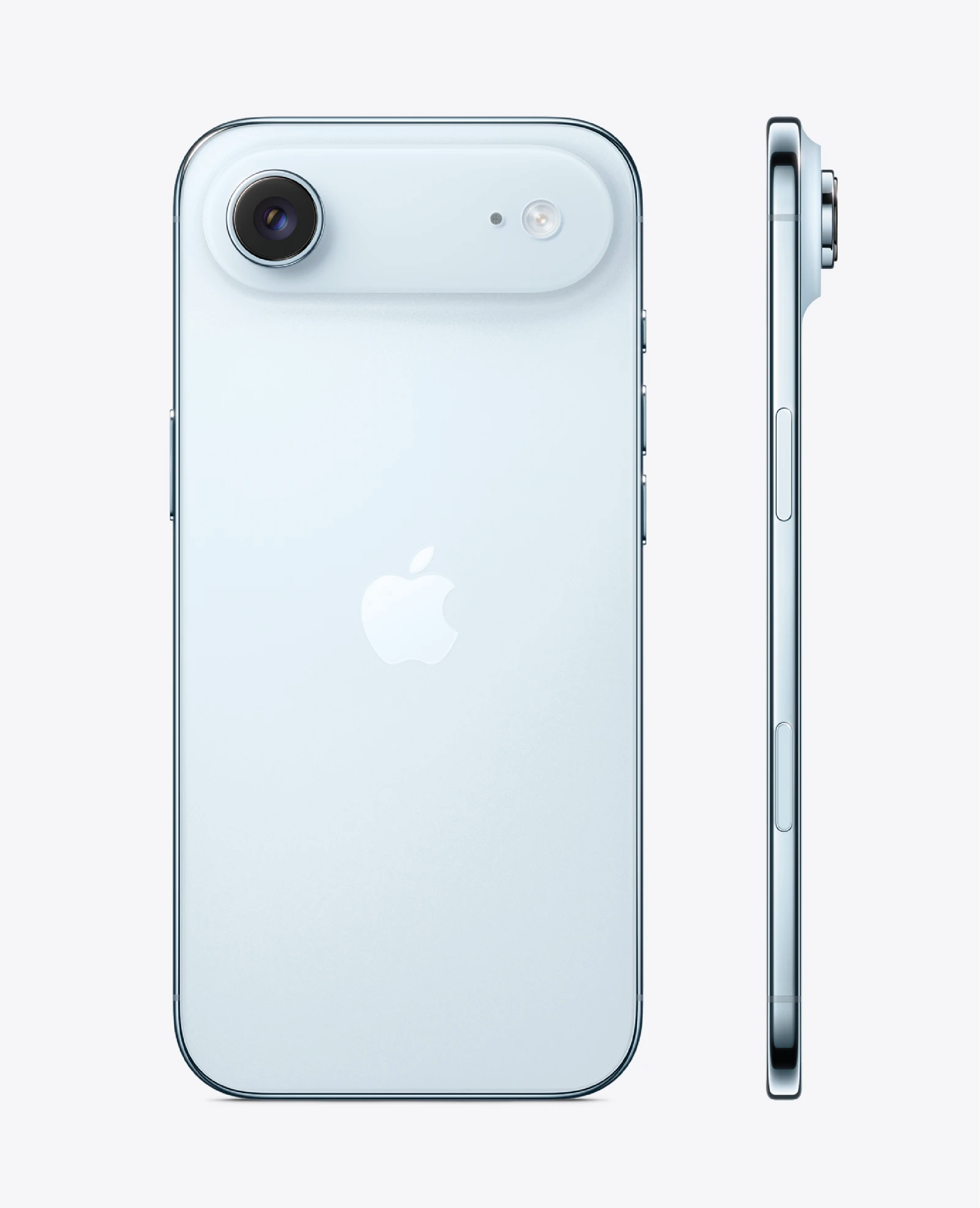 Nuevo iPhone Air Apple por encargo - vista trasera y lateral acabado Sky Blue, 48MP Fusion Main, 6,5" Super Retina XDR