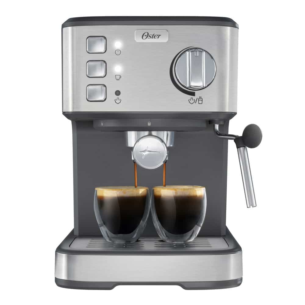 Oster® Cafetera Compacta, Prepara Hasta 2 Espressos Por Ciclo, 15 Bar, Tubo De Vapor, Incluye Accesorios, Acero Inoxidable, Bvstem5502 Productos De Cocina > Coffe Maker Costa Rica