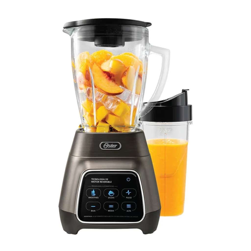 Licuadora Oster 1000W Con Tecnología Reversible Y Pantalla Táctil, Cuchilla Ampliada De Seis Aspas, Programas Automáticos Para Smoothies Y Salsas, Incluye Vaso Blend-N-Go De 750Ml. Licuadoras Costa Rica