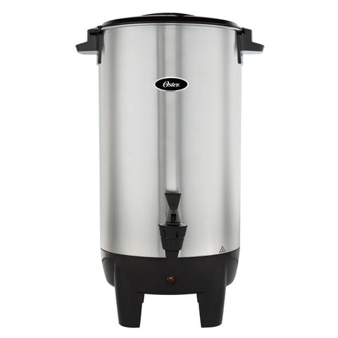 Percolador Oster De 45 Tazas - Acero Inoxidable Cepillado - Función Automática De Mantenimiento Del Calor - Asas Laterales Para Transporte - Luz Indicadora De Preparación. Percoladores Costa Rica