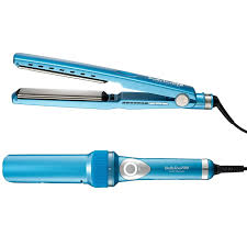 PACK NANO PLANCHA XL + MIRACURL PRO BABYLISS PRO - blue hair straightener and curling iron set