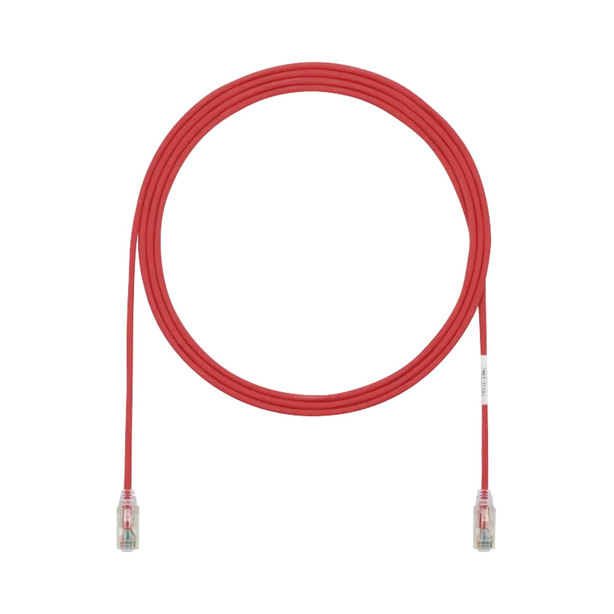 Cable de parcheo Cat6A 3ft rojo, ideal para 10GBASE-T Ethernet y alta velocidad.