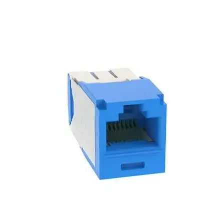 Conector jack minicom cat6a azul, módulo de terminación estilo TG para cables UTP.