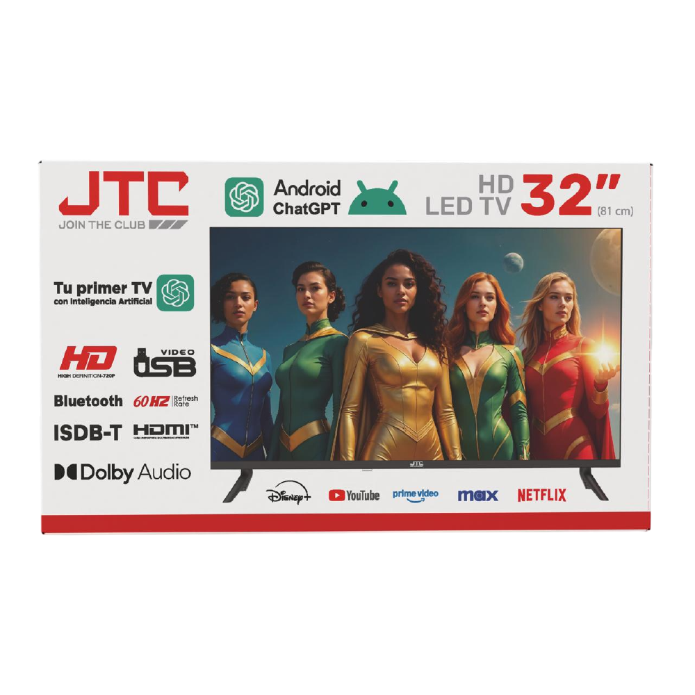 Pantalla JTC Smart TV LED 32 Pulgadas HD J32SM