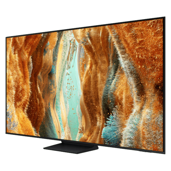 Pantalla Samsung QN70F 55" 4K Neo QLED mostrando una imagen vibrante y detallada en resolución UHD.