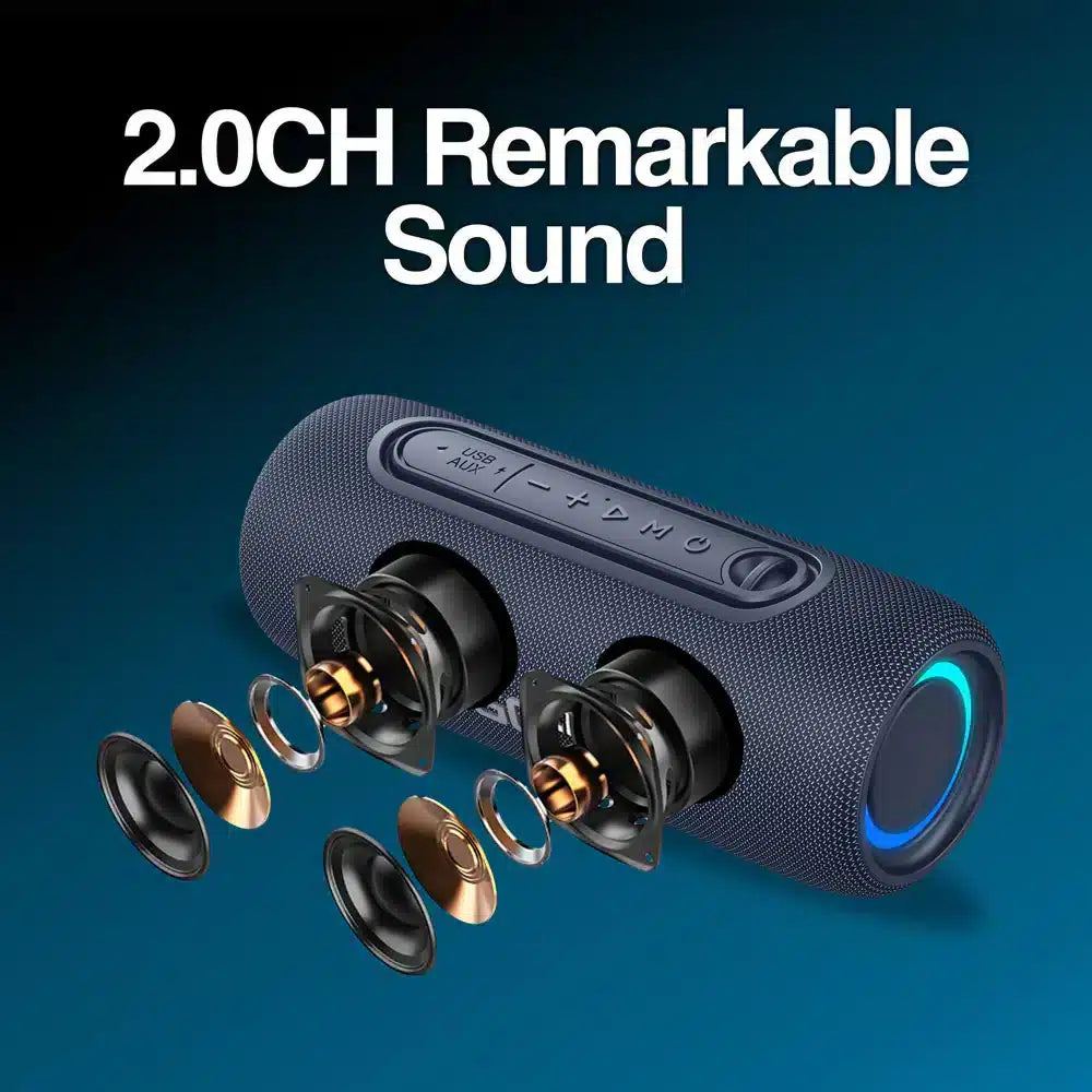 Parlante Altavoz Bt Inalámbrico Premium Radyon X32 Con Luces Led Negro Argom Tech Costa Rica