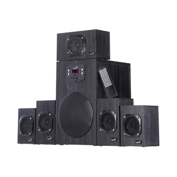 PARLANTE GENIUS RS2 SW-HF5.1 4500 II 125W CABLEADO RCA 31730015401 - sistema de parlantes 5.1 negro con subwoofer y control remoto