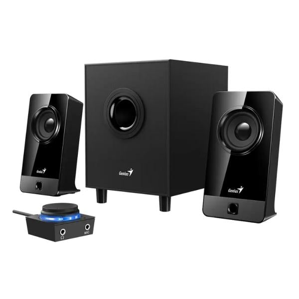 PARLANTE GENIUS  SW-2.1 300X 10W CABLEADO 3.5MM 2.1 31730041401 black 2.1 speaker set with subwoofer and volume controller