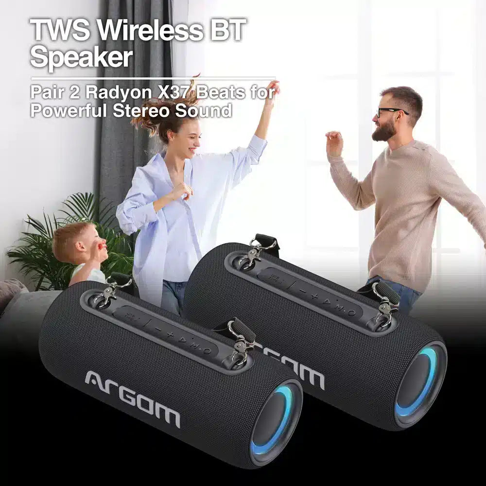 Parlante Altavoz Inalámbrico Bt Premium Radyon X37 Con Luces Led Argom Tech Costa Rica