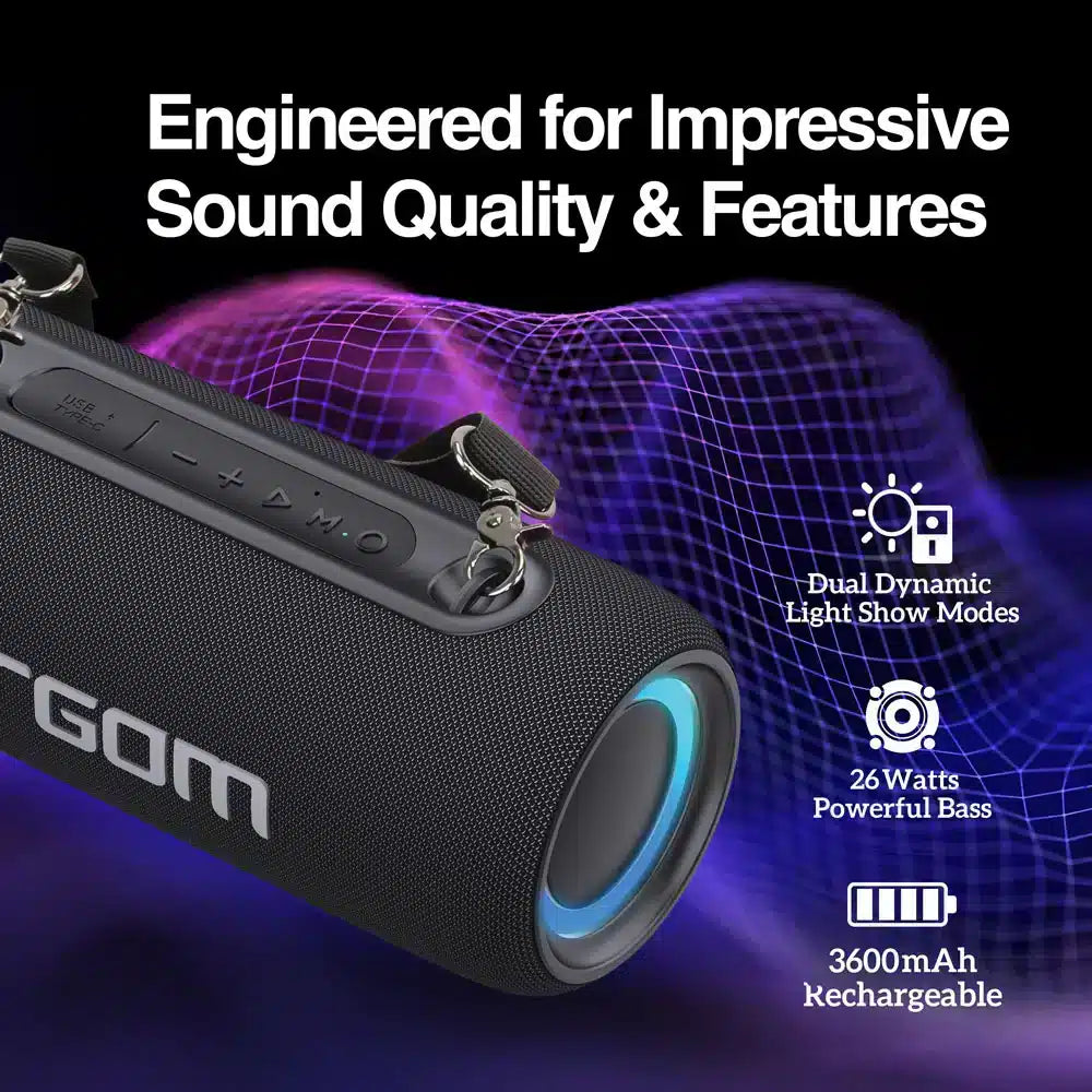 Parlante Altavoz Inalámbrico Bt Premium Radyon X37 Con Luces Led Argom Tech Costa Rica
