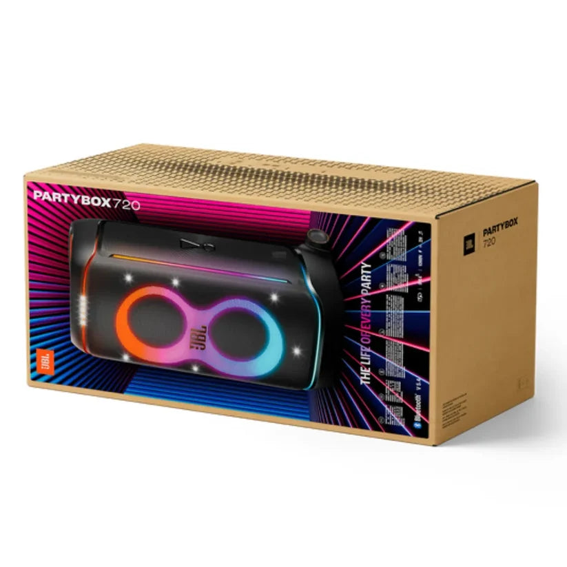 PARLANTE JBL PARTYBOX 720 800W BLUETOOTH AURACAST IPX4 BATERÍA NEGRO JBLPARTYBOX720AM