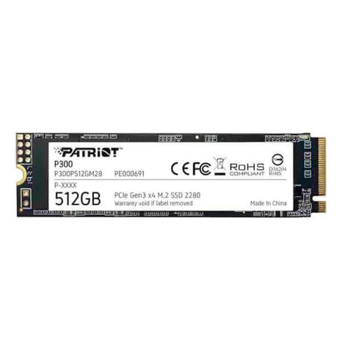 SSD Patriot P300 512GB M.2 PCI-E original, ideal para almacenamiento rápido, entregas en 24 a 48 horas.