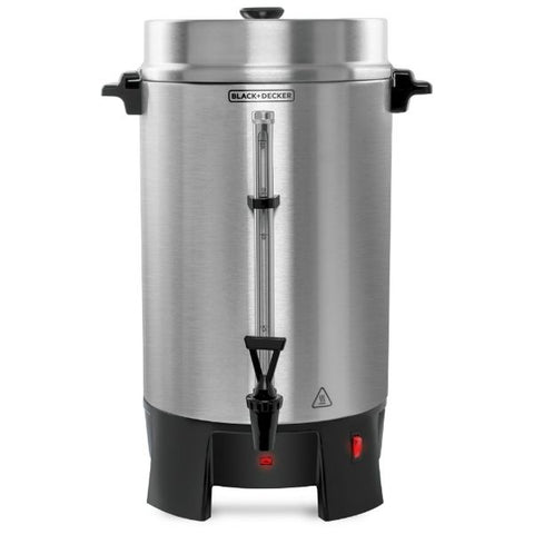 Percolador de Café Black+Decker CMU1000 100 Tazas con Dispensador Plateado