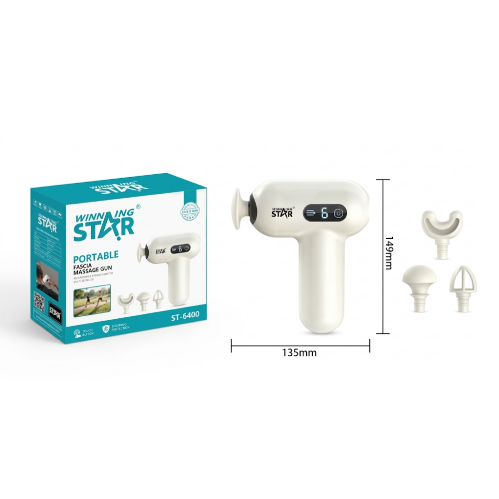 PISTOLA PORTÁTIL DE MASAJE FACIAL WINNING STAR ST-6400 6 NIVELES JMQ-1233-WST-38084 Cuidado Personal Costa Rica