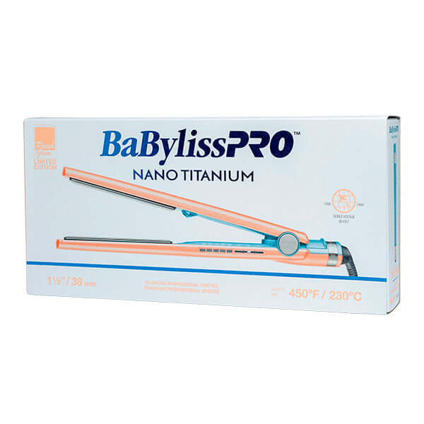 Plancha vented peach glow edición limitada en su elegante empaque de Babyliss Pro.