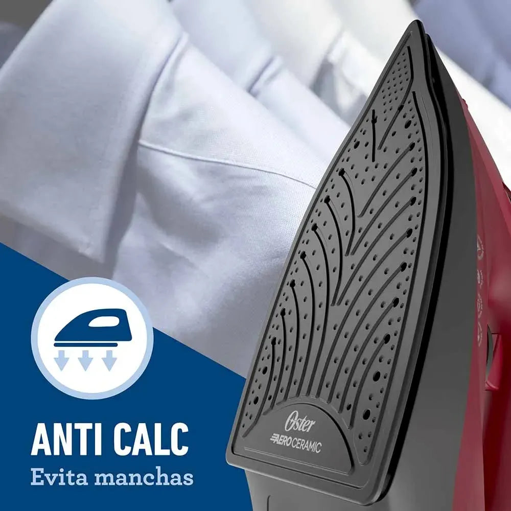 Plancha de Vapor Oster GCSTBS6051 1250 W 80 Grs de vapor por minuto Rojo + Gris Costa Rica