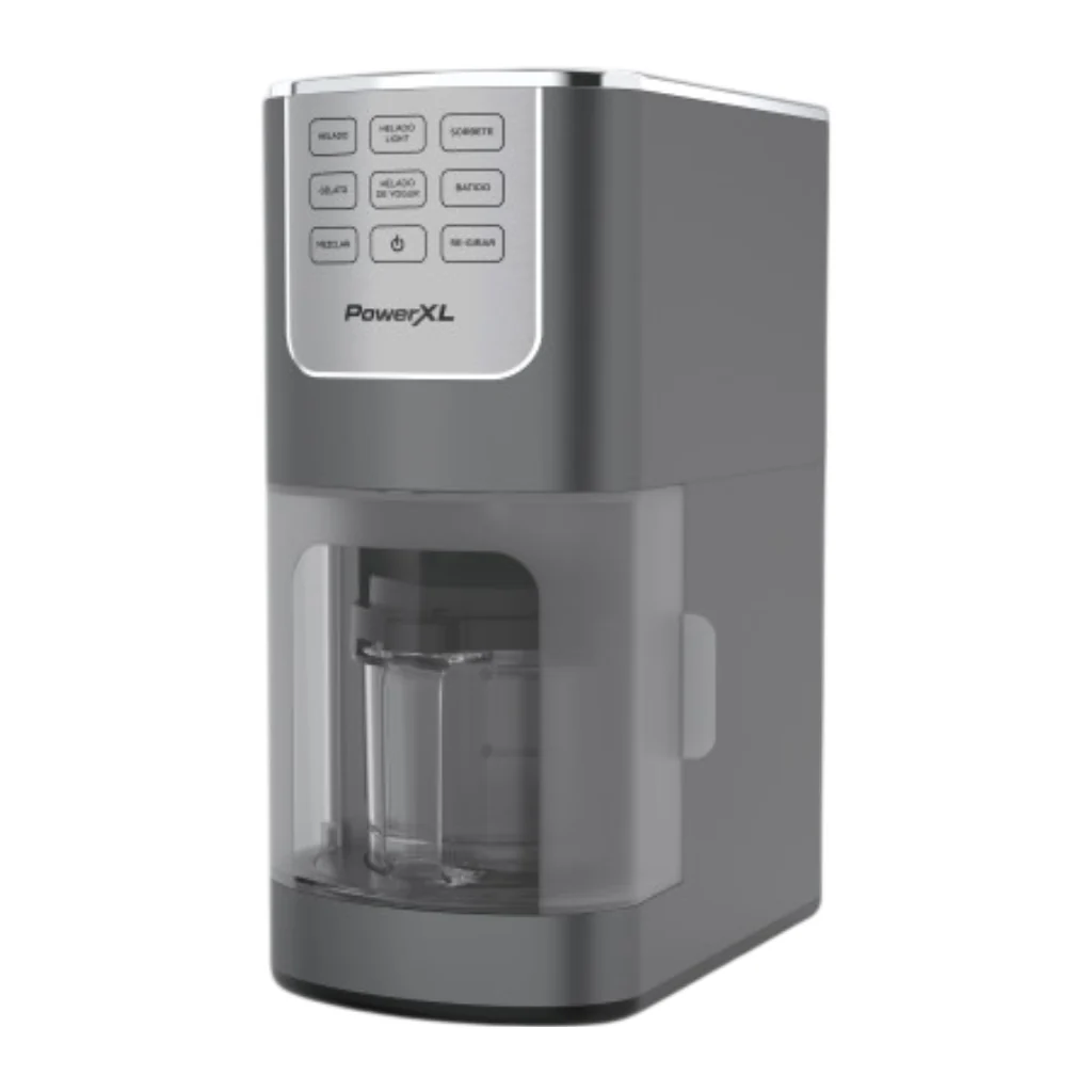 Power XL maquina para hacer helados - IC001-12BPLA con motor de 800 W y programas automáticos para helados, gelatos y sorbetes.