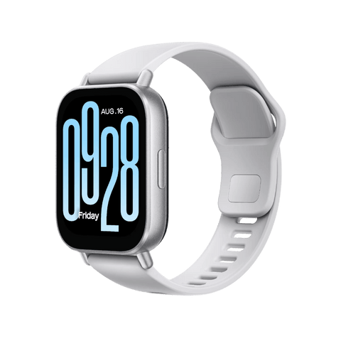 XIAOMI REDMI WATCH 5 ACTIVE PLATA smartwatch with silver strap and LCD display.