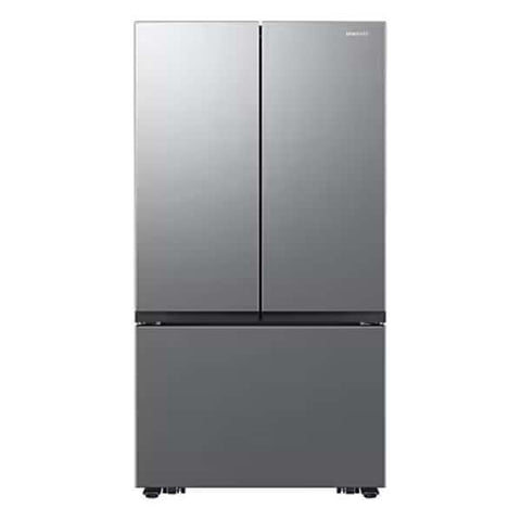 Refrigeradora Samsung French Door 31 pulgadas Wi-Fi en color gris, diseño moderno y capacidad amplia.