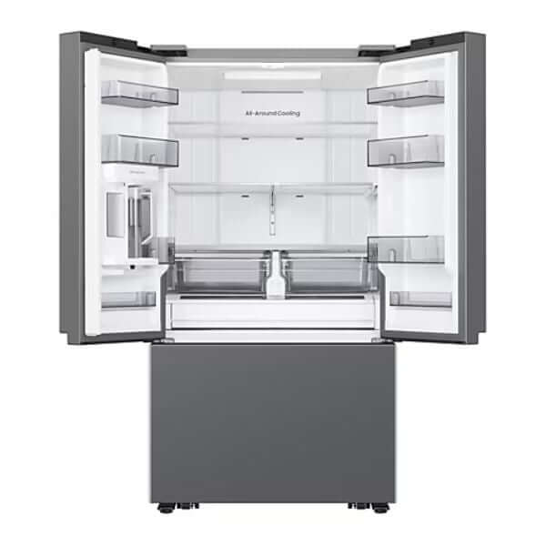 Interior de la refrigeradora Samsung French Door 31 pulgadas Wi-Fi, espacio amplio y tecnología innovadora.