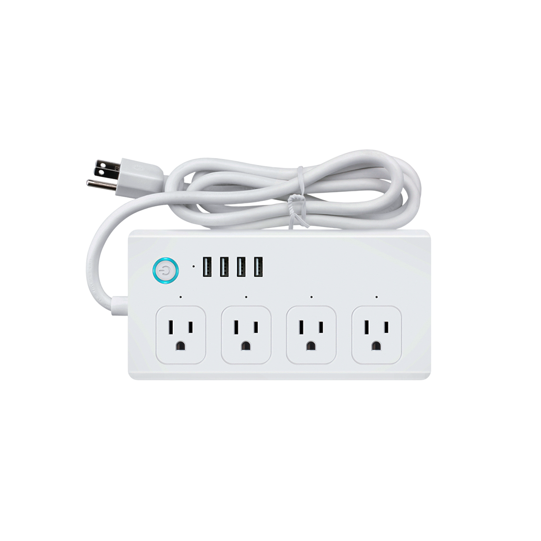 Regleta Inteligente WiFi Tuya 4 Tomas 2 USB-A + 2 USB-C Teklink TK-SM-301-X