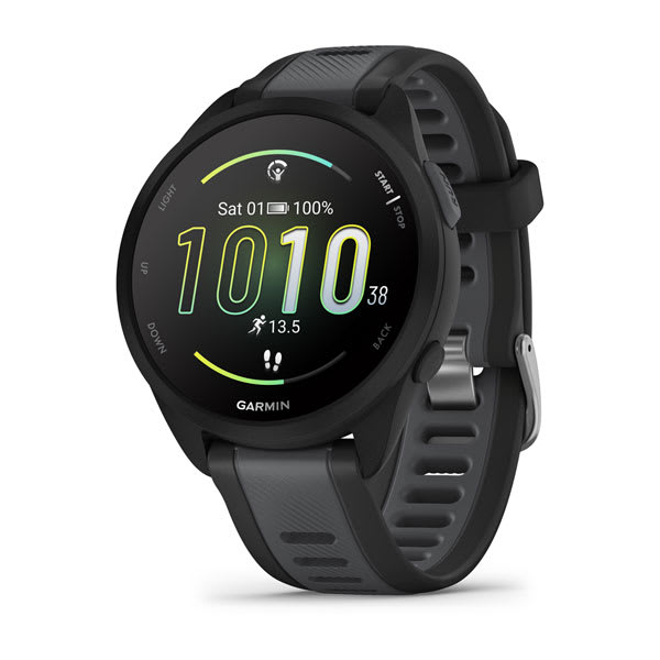 Reloj Garmin Forerunner 165 Negro 43 Mm - reloj deportivo GPS con pantalla digital y correa negra