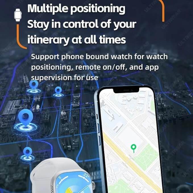 Reloj inteligente con Chip AMOLED 4G LTE de 2,29 pulgadas con 180 ° Cámara giratoria GPS WiFi Ranura para tarjeta SIM Costa Rica