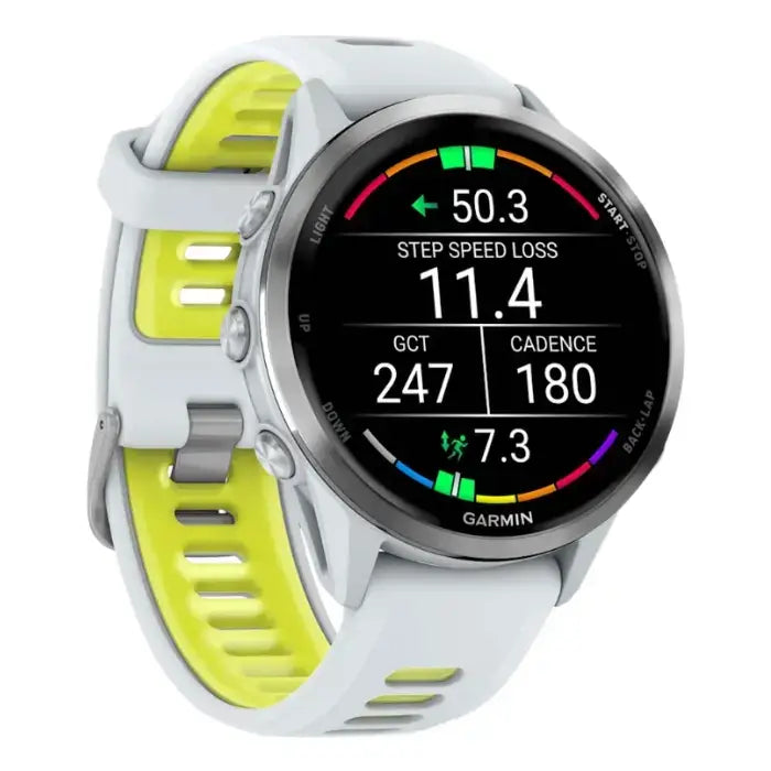 Reloj inteligente Forerunner® 970, blanco, correa blanco piedra/amarillo Costa Rica