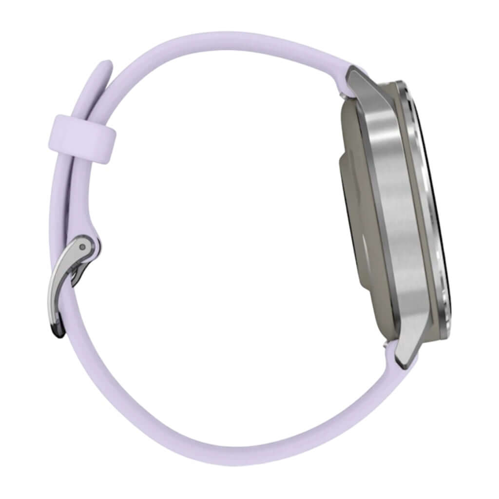 Reloj inteligente Venu® 4, 41 mm, Plata, correa silicón lila Costa Rica